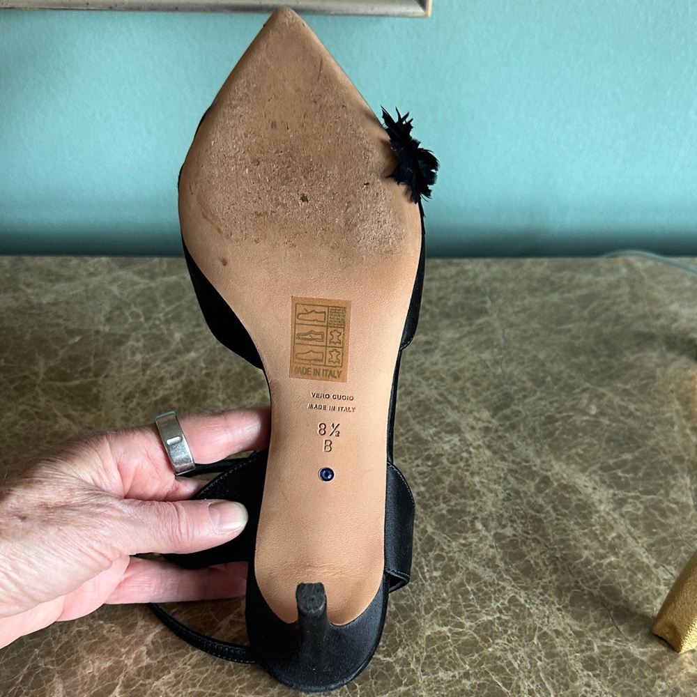 Something Bleu Effie Feathered Pumps - Picture 9 of 14